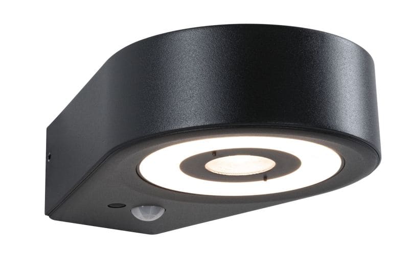PAULMANN - Outdoor 230V Wand Silma 1er IP44 Sensor 3000K 230V Alu Anthrazit