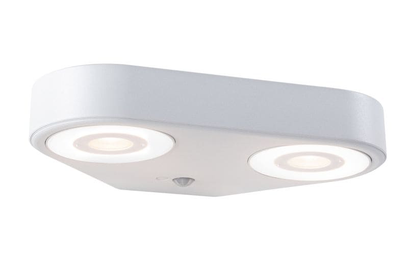 PAULMANN - Outdoor 230V Wand Silma 2er IP44 Sensor 3000K 230V Alu Weiß