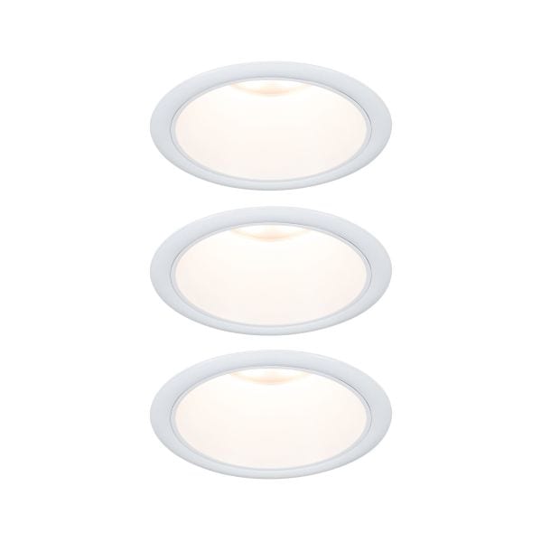 PAULMANN - EBL Set Cole Coin 3StepDim rd starr LED 3x6W 2700K 230V weiss/weiss matt