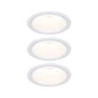 PAULMANN - EBL Set Cole Coin 3StepDim rd starr LED 3x6W 2700K 230V weiss/weiss matt