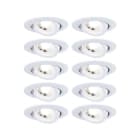 PAULMANN - EBL Set schwenkbar LED 10x4,8W 3000K 230V weiss matt