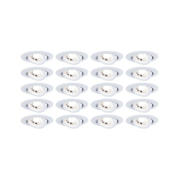 PAULMANN - EBL Set schwenkbar LED 20x4,8W 3000K 230V weiss matt