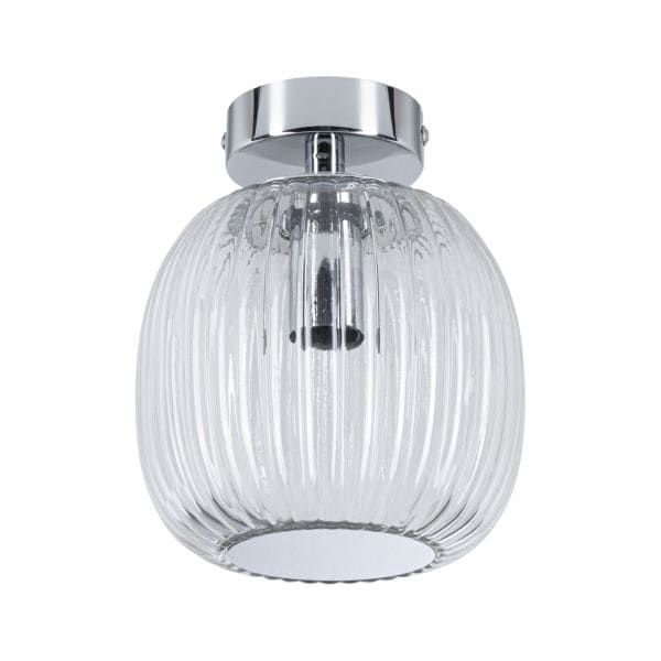 PAULMANN - LED Deckenleuchte Ruya IP44 E14 230V max. 20W dimmbar Glas, Chrom