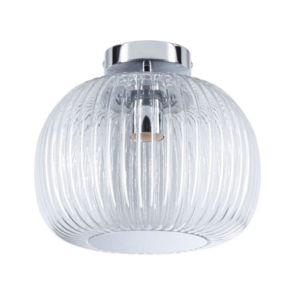 PAULMANN - LED Deckenleuchte Ruya IP44 E27 230V max. 60W dimmbar Glas, Chrom