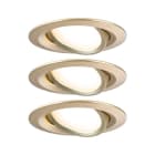 PAULMANN - EBL Set Nova Coin rund schwenkbar LED 3x6W 2700K 230V Gold matt/Alu