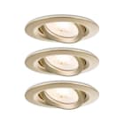 PAULMANN - EBL Set Nova Plus IP65 schwenkbar LED 3x6W 230V GU10 51mm Gold matt/Alu Zink