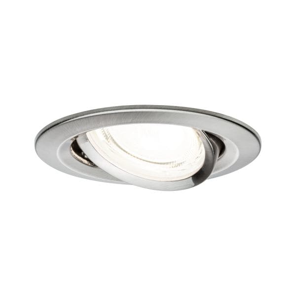 PAULMANN - EBL Set Nova Coin EEK A schw LED 1x2,8W 230V 51mm Eisen gebürstet