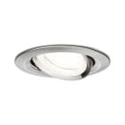 PAULMANN - EBL Set Nova Coin EEK A schw LED 1x2,8W 230V 51mm Eisen gebürstet