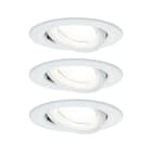 PAULMANN - EBL Set Nova Coin EEK A schw LED 3x2,8W 230V 51mm Weiß matt