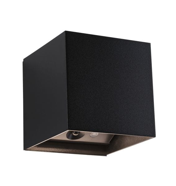 PAULMANN - WD Nyara Mobile Wandl Sensor IP44 __W  Schwarz Kunststoff