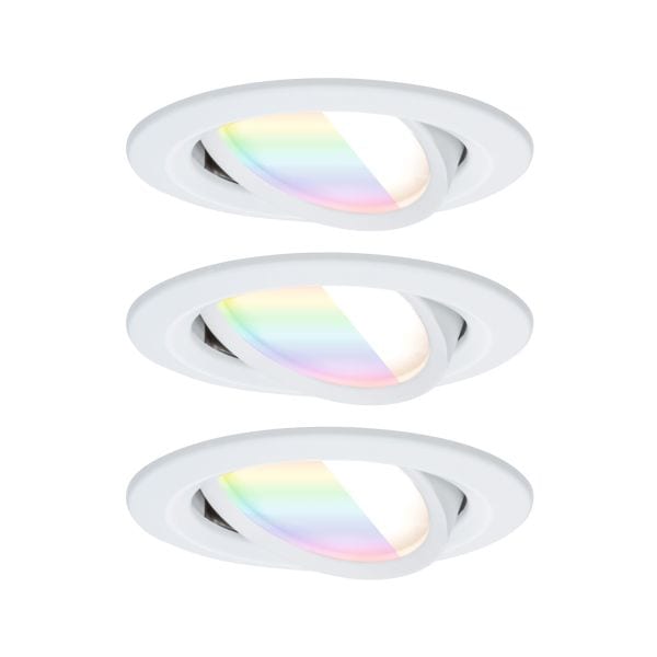 PAULMANN - EBL Set Nova ZB Coin RGBW schw 3x6W ws