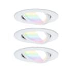 PAULMANN - EBL Set Nova ZB Coin RGBW schw 3x6W ws