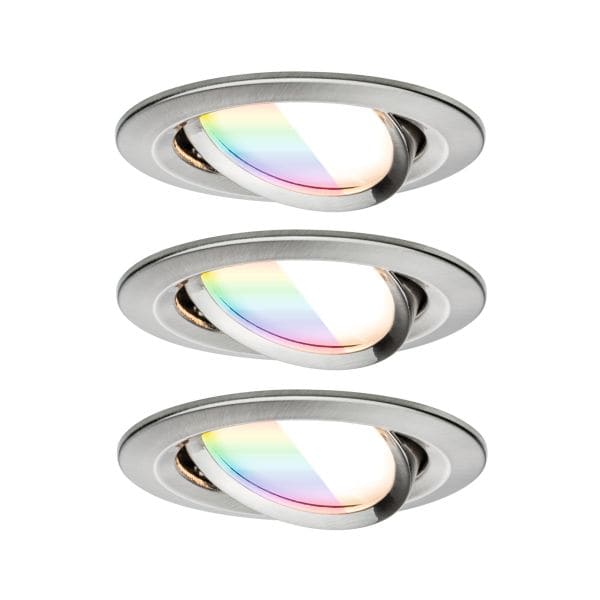 PAULMANN - EBL Set Nova ZB Coin RGBW schw 3x6W Es