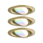 PAULMANN - EBL Set Nova ZB Coin RGBW schw 3x6W Gd