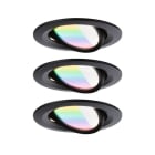 PAULMANN - EBL Set Nova ZB Coin RGBW schw 3x6W Sz