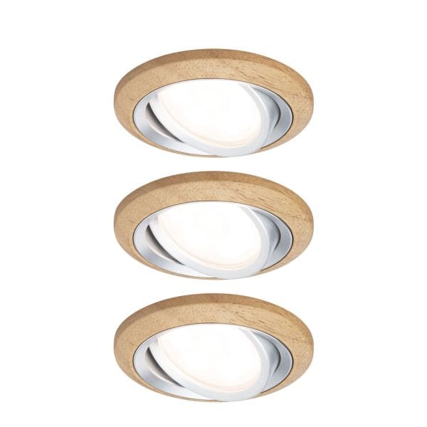 PAULMANN - EBL Set Lanati Coin 3x6W schw Holz Alu