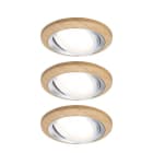 PAULMANN - EBL Set Lanati Coin 3x6W schw Holz Alu