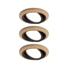 PAULMANN - EBL Set Lanati Coin 3x6W schw Holz sz