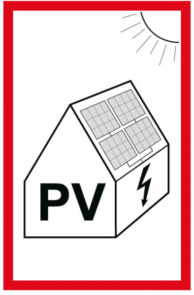 KROSCHKE - PV Hinweisschild f. Feuerwehr, Folie, selbstkleb. 200x100mm