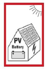 KROSCHKE - PV Hinweisschild mit Batterie, Kunststoff 200x100mm