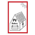 KROSCHKE - PV Hinweisschild mit Batterie, Kunststoff 200x100mm