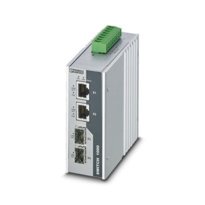 PHOENIX CONTACT - PoE Switch unmanaged 2xRJ45 PoE + 2xSFP 10/100/1000MBit