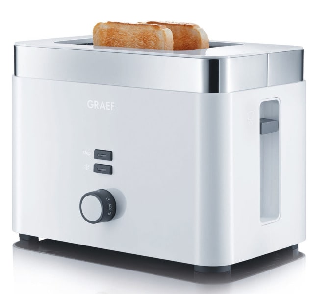 GRAEF - Toaster 2Schlitz 888W 6Stufen Auft. Brötchenaufs ws