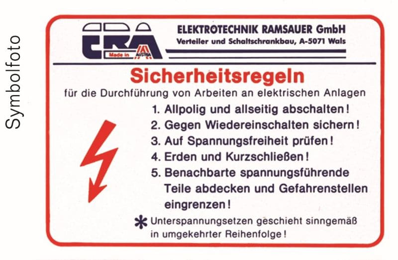 ERA - Sicherheitsregeln der Elektrotechnik