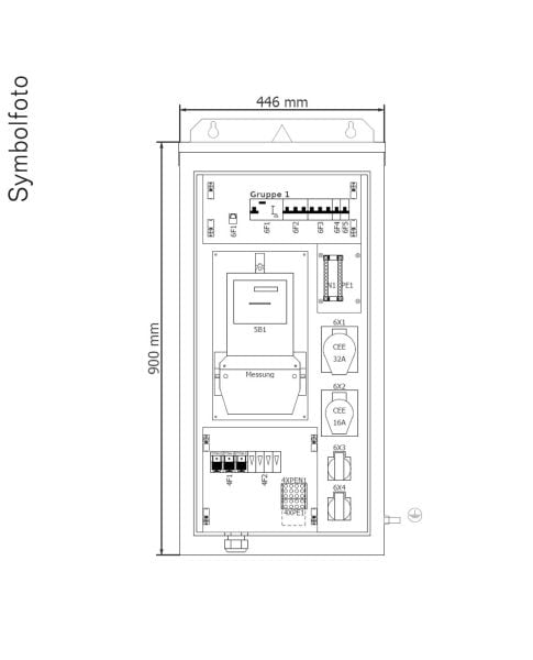 ERA - Baustromvert.35A/D02 schalt.BxHxT=446x900x250+ÜA4C80-385