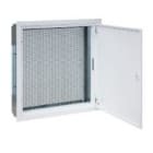 ERA - UP-Flachverteiler mit gelochter Montageplatte bxhxt=800x600x100mm, Stahl RAL9016 Verkehrsweiß grobstruktur