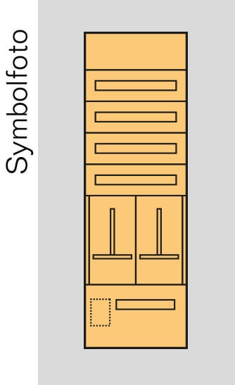 ERA - Zählerverteilereinsatz Salzburg BxHxT=476x1500x155mm, RAL7035