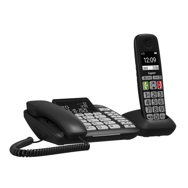 GIGASET - Telefon schnurgeb Frsp. Disp. Dect Mobilteil+Ladeschale sw