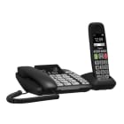 GIGASET - Telefon schnurgeb Frsp. Disp. Dect Mobilteil+Ladeschale sw