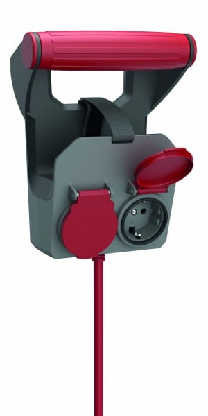 REV - Verlängerung m.Wandhalterung RollON H07RN-F10m grau-rot
