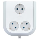 REV - Adapter MultiPower 3-f. Berührungsschutz weiß-grau