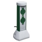 REV - GreenCraft 2-fach Steckdose 2m Zuleitung grau-grün