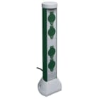 REV - GreenCraft 4-fach Steckdose 2m Zuleitung grau-grün