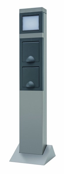 REV - Steel Craft 2-fach Steckdose mit Wegeleuchte o. Zuleitu