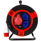 REV - Kabeltrommel CEE Kunststoff H07RN-F5G2,5 25m schwarz-ro