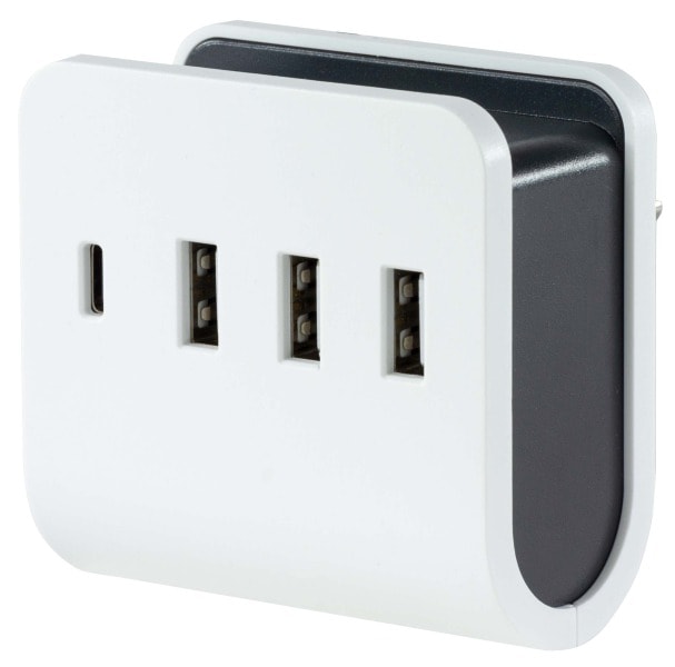 REV - USB Ladegerät Quad 3A + 1C weiß