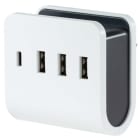 REV - USB Ladegerät Quad 3A + 1C weiß