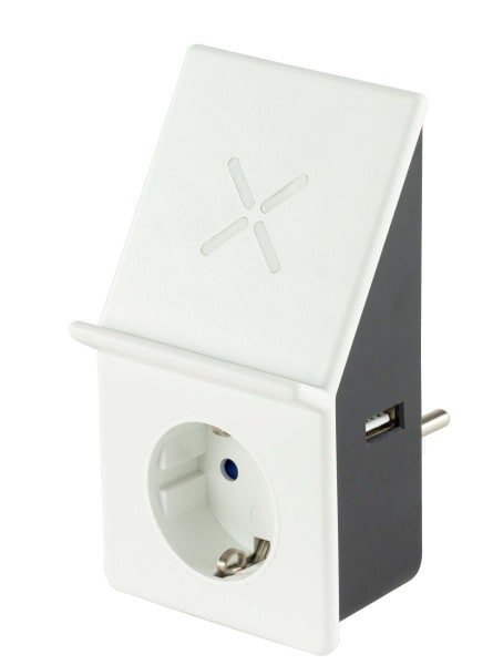 REV - USB Ladegerät Wireless Charger kompakt weiss