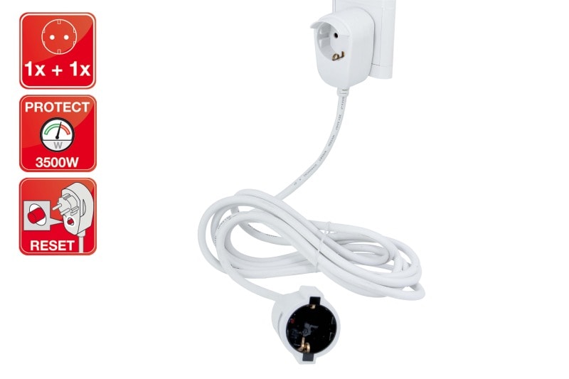 REV - Verlängerung Powersplit H05VV-F3G1,5 3m weiß