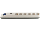 REV - Steckdosenleiste ICE 6-fach mit Schalter 2xUSB weiß-gra