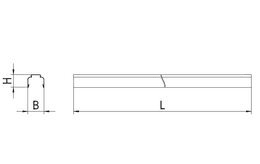 RIDI - Tragschiene weiß, 5x1,5 - 2,5 mm², LBH 3000x64x50 mm