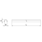 RIDI - Tragschiene weiß, 5x1,5 - 2,5 mm², LBH 3000x64x50 mm
