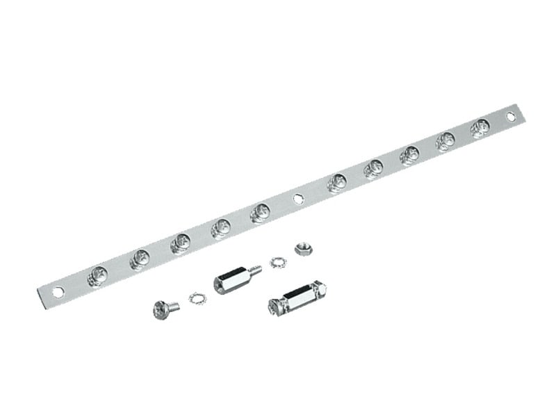 RITTAL - EMV-Schirmschiene, aus Bandstahl, Schienenlänge 375mm, Anschlüsse 10