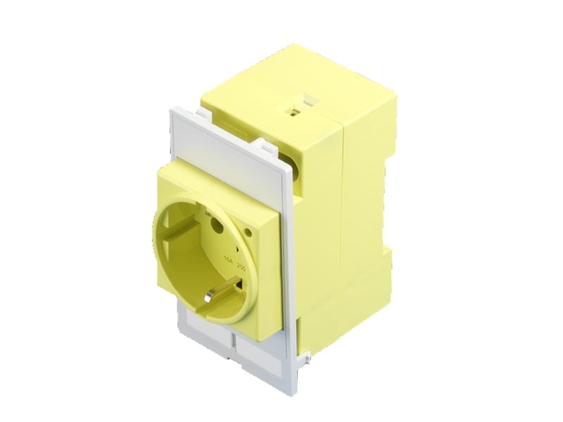 RITTAL - Steckdosen-Module, DE, Einbau vor Hauptschalter für Schnittstellenklappen