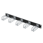 RITTAL - Rangierpanel, RAL 9005, 1HE mit 5 Kabelführungsbügeln (Stahl)
