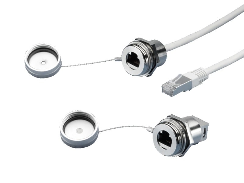 RITTAL - Schnittstellen-Verlängerung mit Wandanschluss, RJ 45, Bauform A, Länge 0,5 m